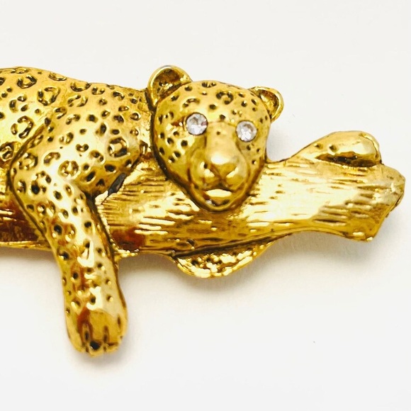 Vintage Gold Leopard Brooch - Picture 2 of 3